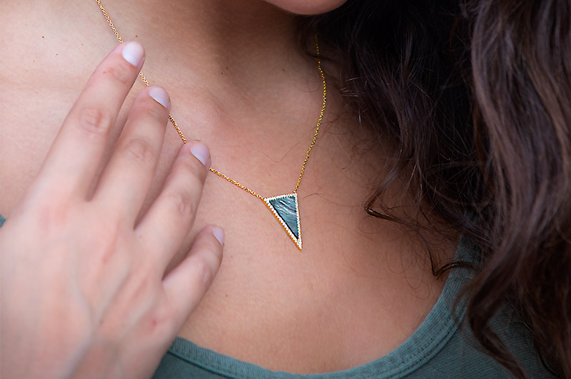 Mary Louise Design Triangle Necklace