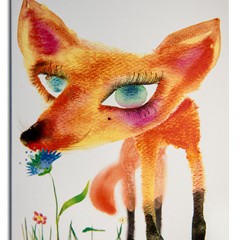 Fun fox illustration by Masha Dyan.