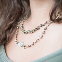 Fools Gold, Pyrite, necklace by Mary Lousie Design.