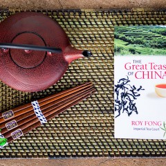 Cast Iron teapot, chopsticks and The Great Teas of China Book